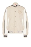 Moncler Beige Detian Down Bomber Jacket In Beige