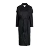 Moncler Deva Logo-patch Trench Coat In Black