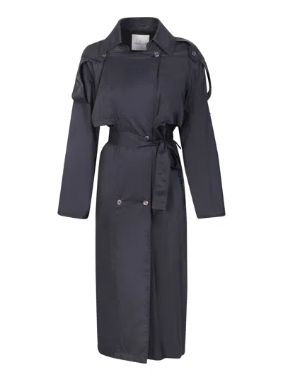 Moncler Deva Trench Coat In Black