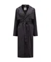 Moncler Deva Trench Coat In Black