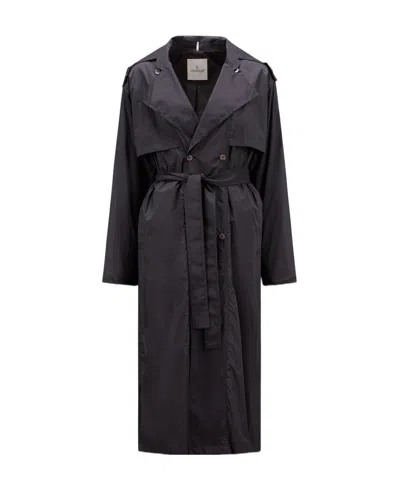 Moncler Deva Trench Coat In Black