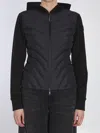 Moncler Diagonal-quilted Sweatshirt In Black