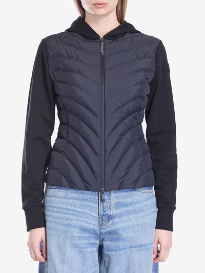 Moncler Diagonalquilted Sweatshirt In Black