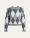 Moncler Diamond Pattern Long Sleeve Jumper In Black