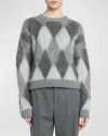 Moncler Diamond Pattern Long Sleeve Jumper In Black