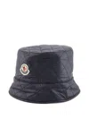 Moncler Padded Bucket Hat With Diamond Quilting In Blue