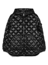 Moncler Diamond-quilted Hooded Short Down Jacket Clothing In Black