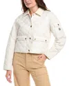 Moncler Diamond Quilted Jacket In White