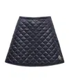 Moncler Navy Blue Diamond-quilted Mini Skirt In Blue