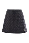Moncler Women Diamond Quilted Miniskirt In Black