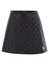 Moncler Diamond Quilted Miniskirt In Blue