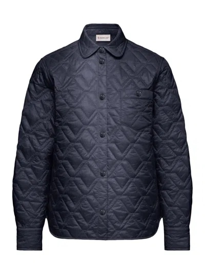 Moncler Diamond Quilted Padded Shirt Jacket In Black