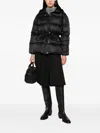 Moncler Diaphane Quilted Drawstring Jacket In Black