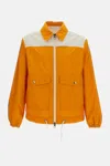 Moncler Colour-block Drawstring Jacket In Orange