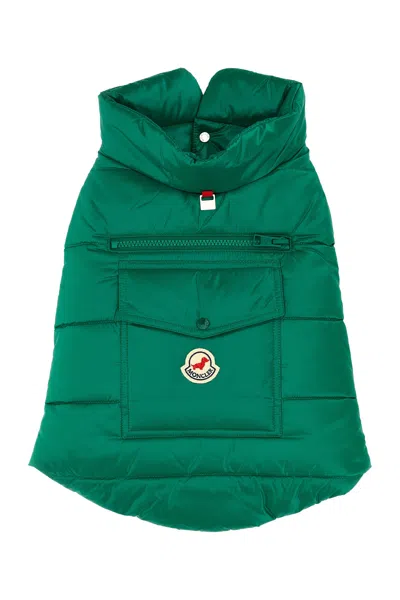 Moncler Unisex Grass Green Nylon Dog Padded Jacket