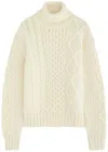 Moncler Turtleneck Knit Sweater In Ivory