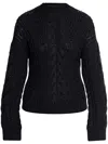 Moncler Embroidered Mohair Blend Sweater In 黑色