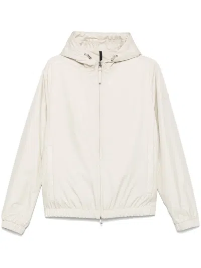 Moncler Domene Hooded Jacket In Neutrals