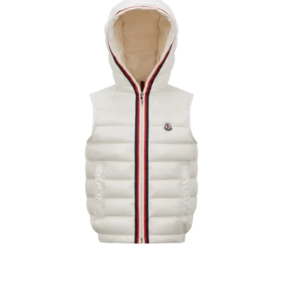 Moncler Kids' Dorcas Hooded Down Vest White