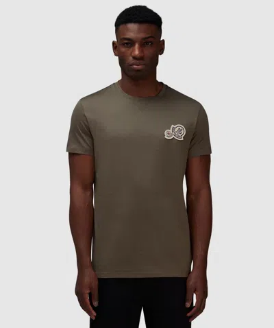 Moncler Double Badge T-shirt In Green