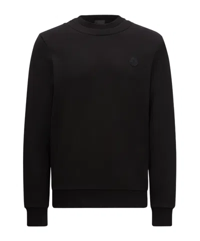 Moncler Long-sleeved Sweater In Black