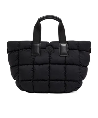 Moncler Double Handle Shoulder Bag In Black