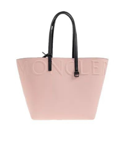 Moncler Double Handle Tote Bag In Pink