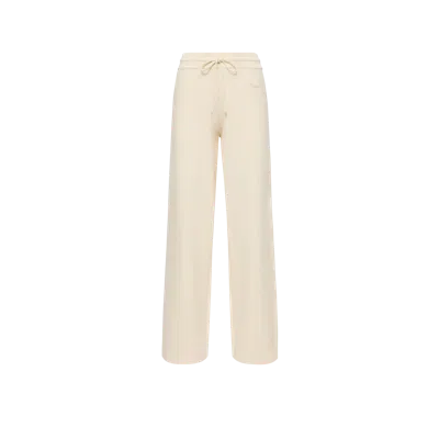 Moncler Double Knit Wool & Cashmere Pants, Women, White, Size: M In Purple