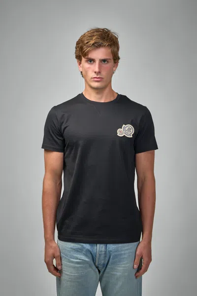 MONCLER DOUBLE LOGO PATCH COTTON T-SHIRT