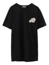 Moncler Double Logo Patch Cotton T-shirt Clothing In Black