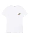 Moncler Double Logo Patch Cotton T-shirt Clothing In White