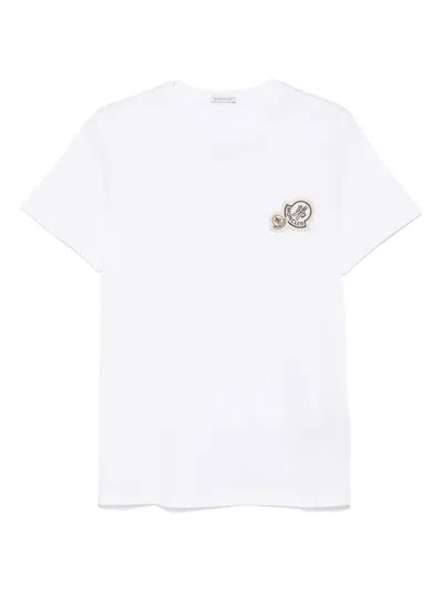 MONCLER DOUBLE LOGO PATCH COTTON T-SHIRT