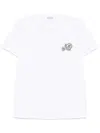 Moncler T-shirt With Double Logo Patches In White