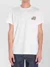 Moncler T-shirt With Double Logo Patches In White