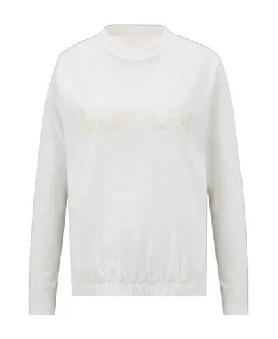Moncler Double Logo-print Jersey Top In White
