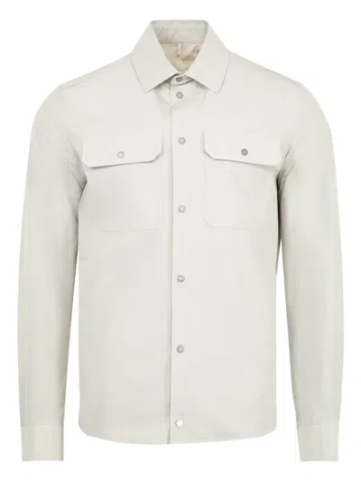 Moncler Double-pocket Long-sleeve Shirt In White