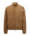 Moncler Turbat Reversible Suede Jacket In Brown
