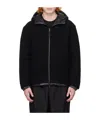 Moncler Double-sided Hooded Down Jacket In Black