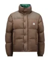 Moncler "verone 1" Reversible Crop Down Jacket In Brown