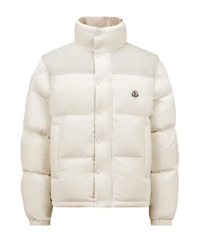 Moncler Double-sided Short Down Jacket In White