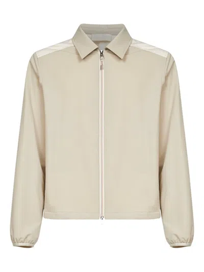 MONCLER DOUBLE-SLIDER ZIP SEERSUCKER SHIRT