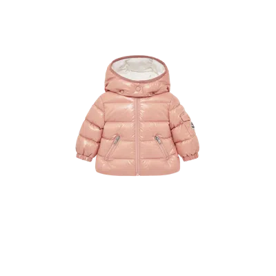 Moncler Kids' Doudoune À Capuche Bady In Pink