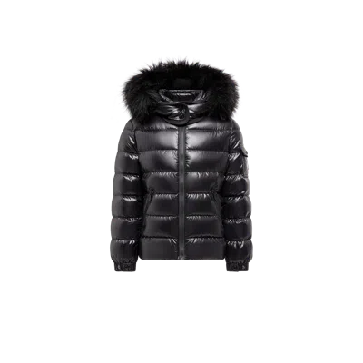 Moncler Kids' Badyf Hooded Faux Fur-trimmed Down Jacket Black
