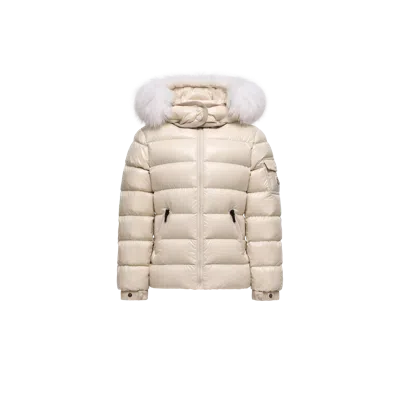 Moncler Kids' Badyf Hooded Faux Fur-trimmed Down Jacket, Girls, Beige, Size: 4y In Neutral