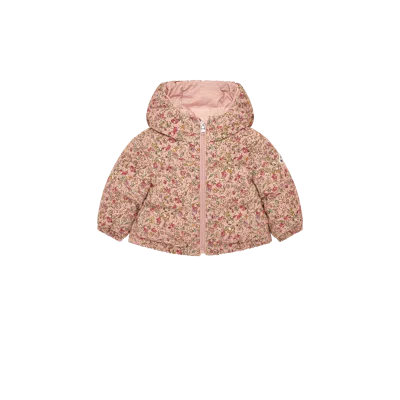 Moncler Kids' Doudoune À Capuche En Velours Côtelé Francesca, Filles, Rose, Taille: 3a In Multi