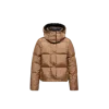 Moncler Castelnou Square-quilted Hooded Short Down Jacket Clothing In Brown