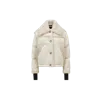 Moncler Caleu Corduroy Short Down Jacket White In White