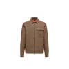Moncler Houndstooth-pattern Zip-front Jacket In Brown