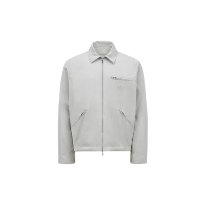 Moncler Cidone Reversible Down Shirt Jacket Grey In 91u - Metal