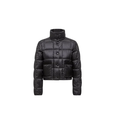 Moncler Jarcieu Braided Trim Short Down Jacket In Black